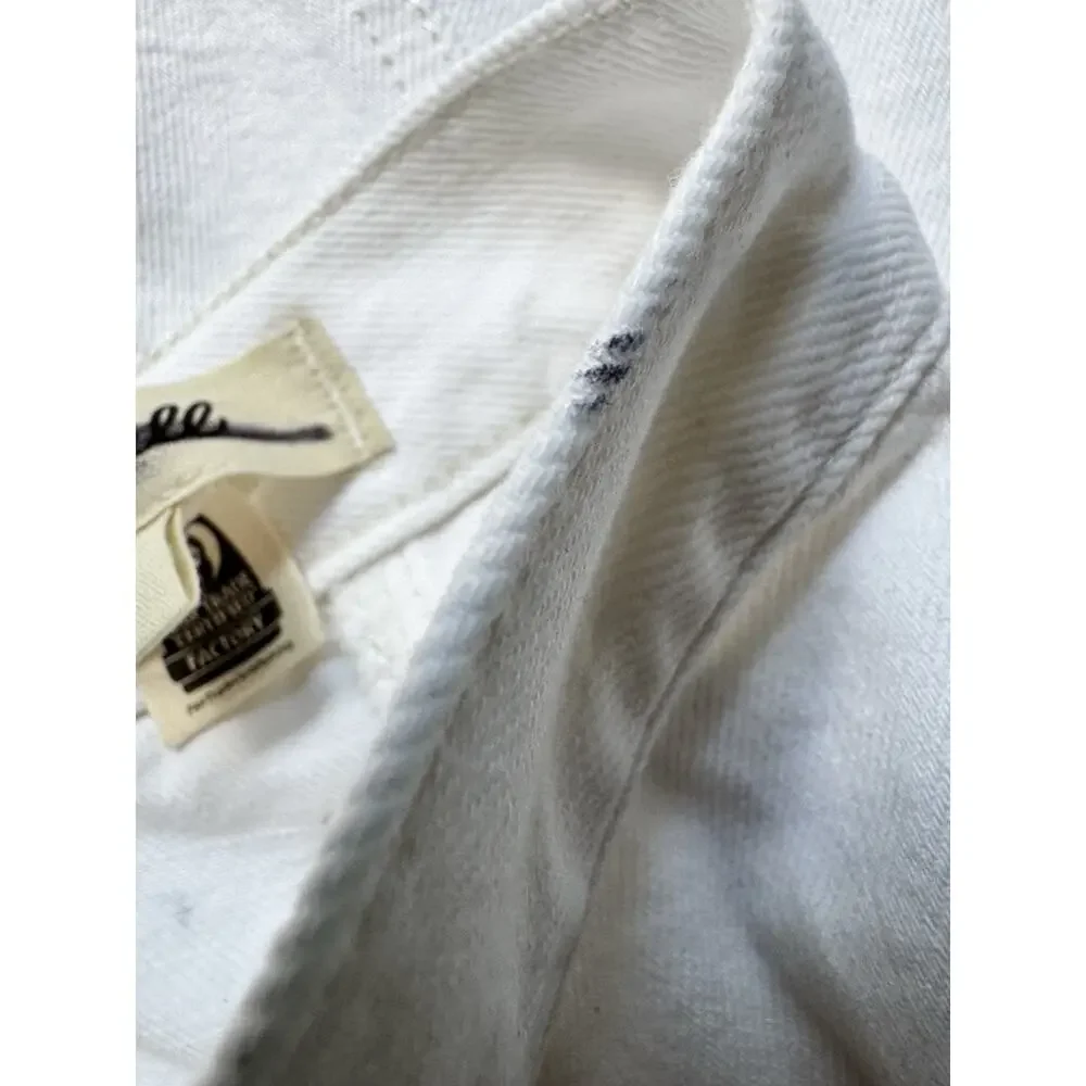 NWD Madewell Fluted Denim Midi Skirt Tile White Womens Size 23 - Picture 11 of 13